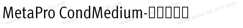 MetaPro CondMedium字体转换